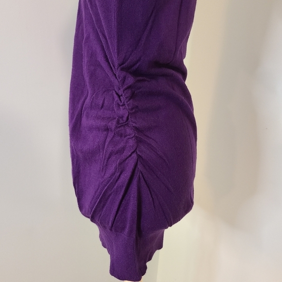 Liz Lange Maternity Purple Color Block Long Sleeve Pullover Sweater - Picture 8 of 12